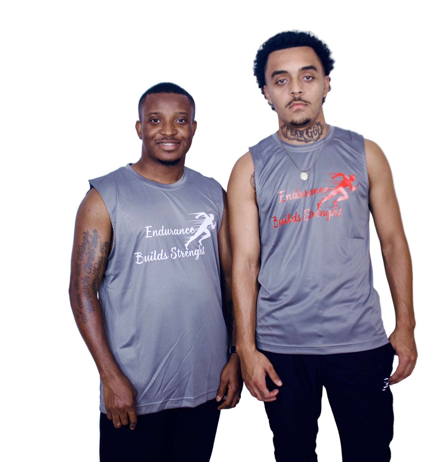 Endurance Build Strength - Short Sleeve Workout T-Shirt(white words)