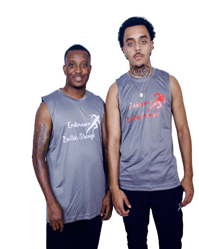 Endurance Build Strength - Short Sleeve Workout T-Shirt(red words)