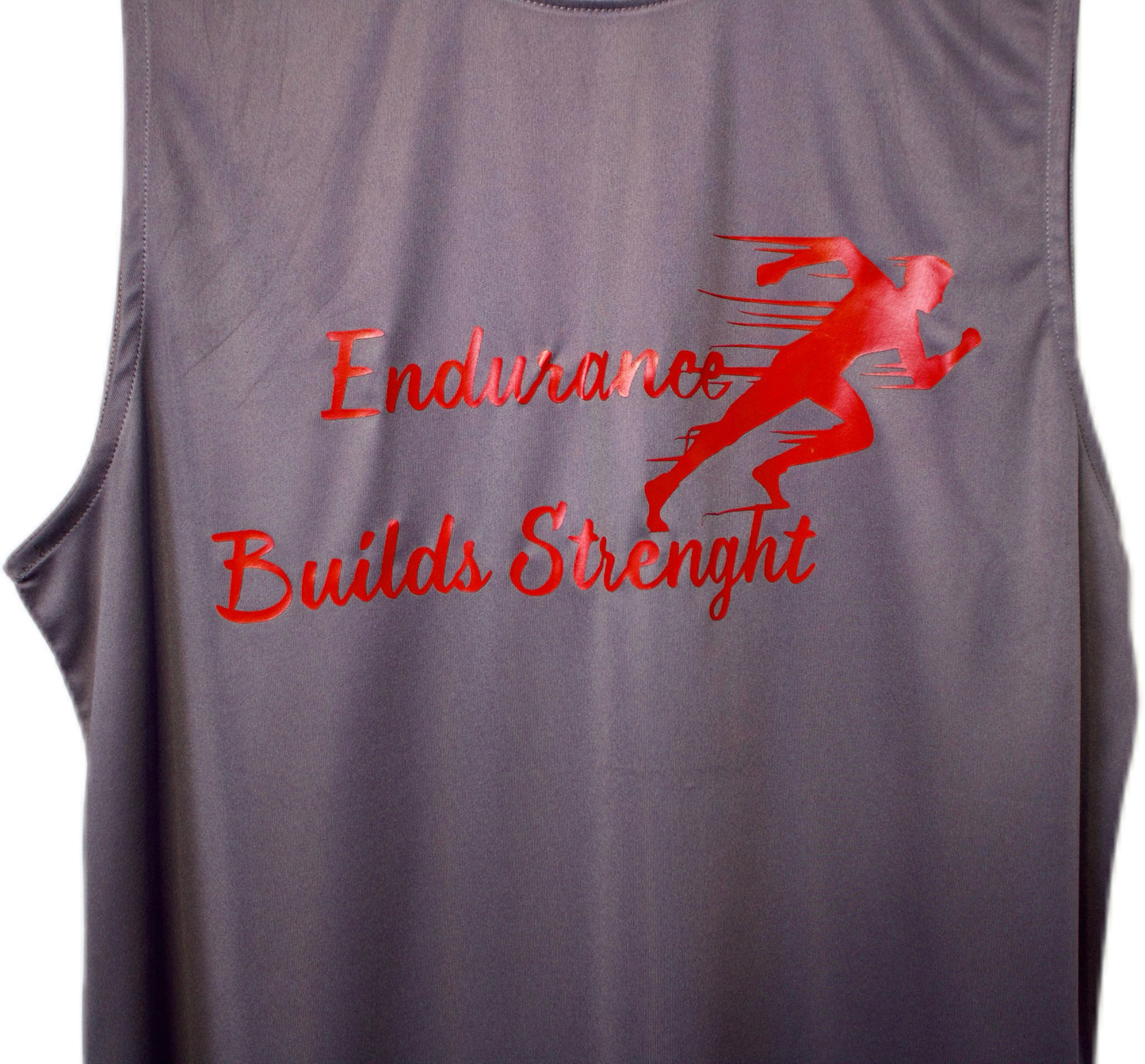 Endurance Build Strength - Short Sleeve Workout T-Shirt(red words)