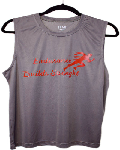 Endurance Build Strength - Short Sleeve Workout T-Shirt(red words)