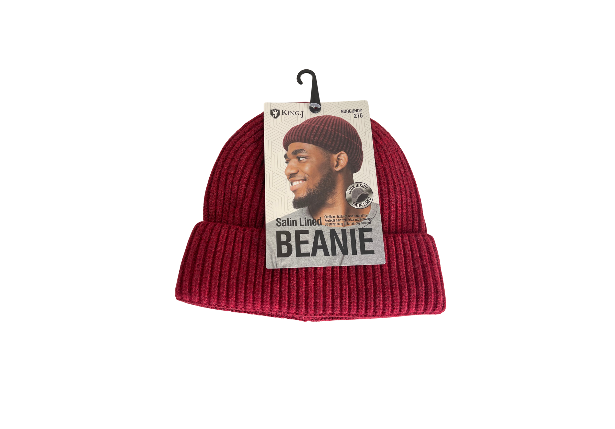 King J Satin Lined Beanie | Protects Hair from Frizz & Breakage
