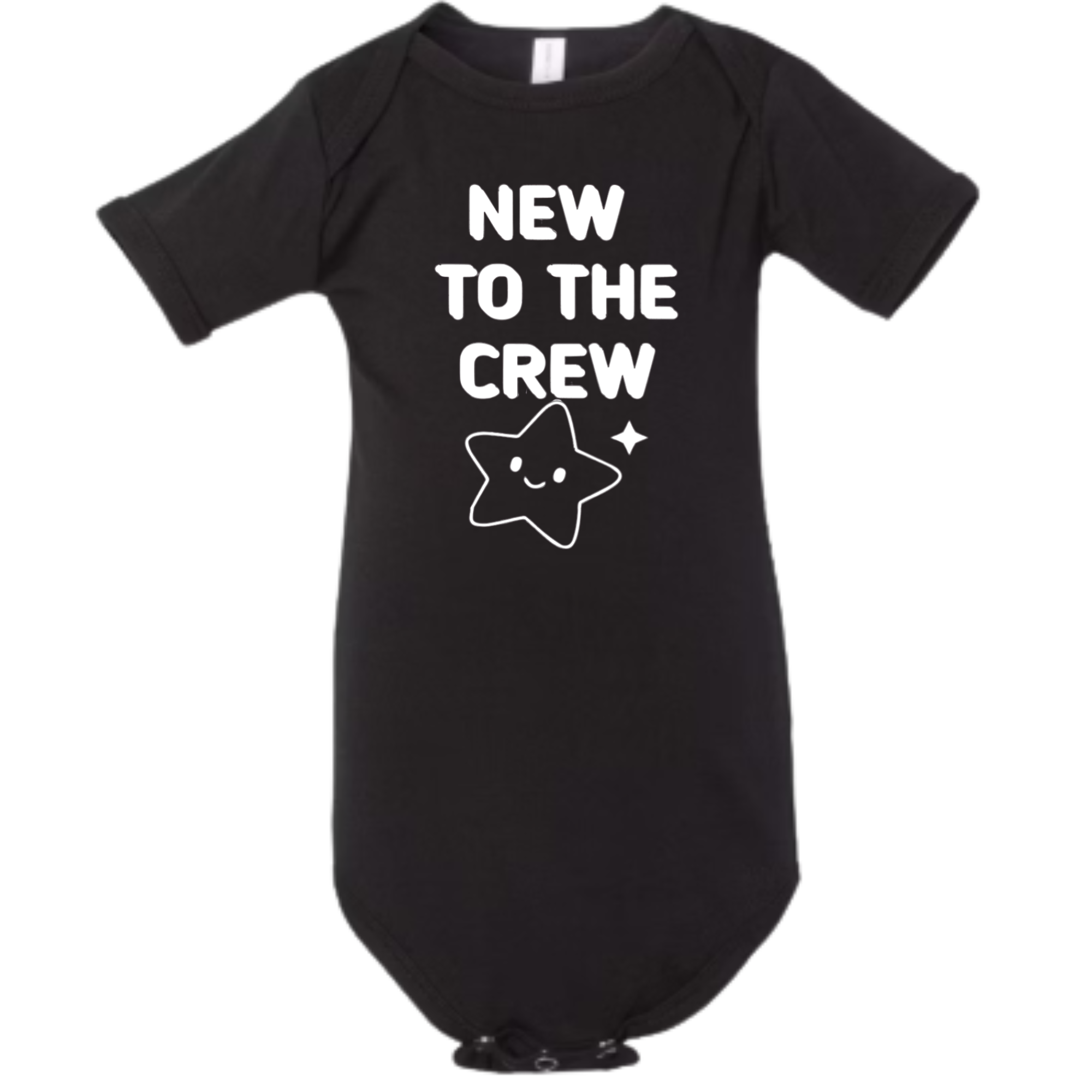 New To The Crew.  Infant Jersey Short-Sleeve One-Piece Bella + Canvas