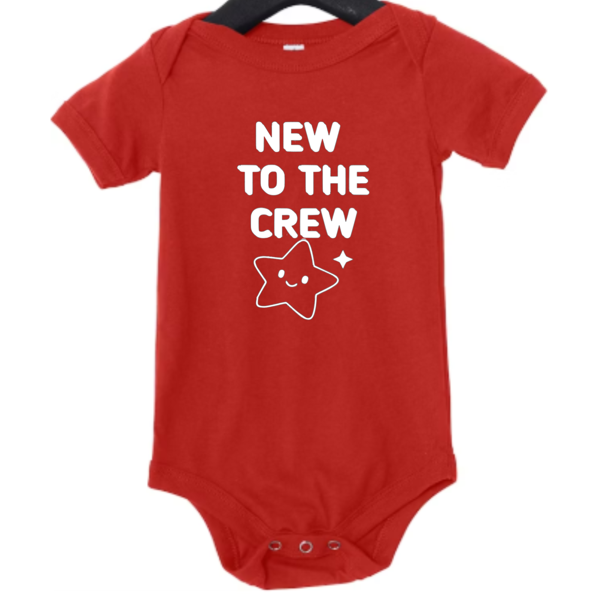 New To The Crew.  Infant Jersey Short-Sleeve One-Piece Bella + Canvas