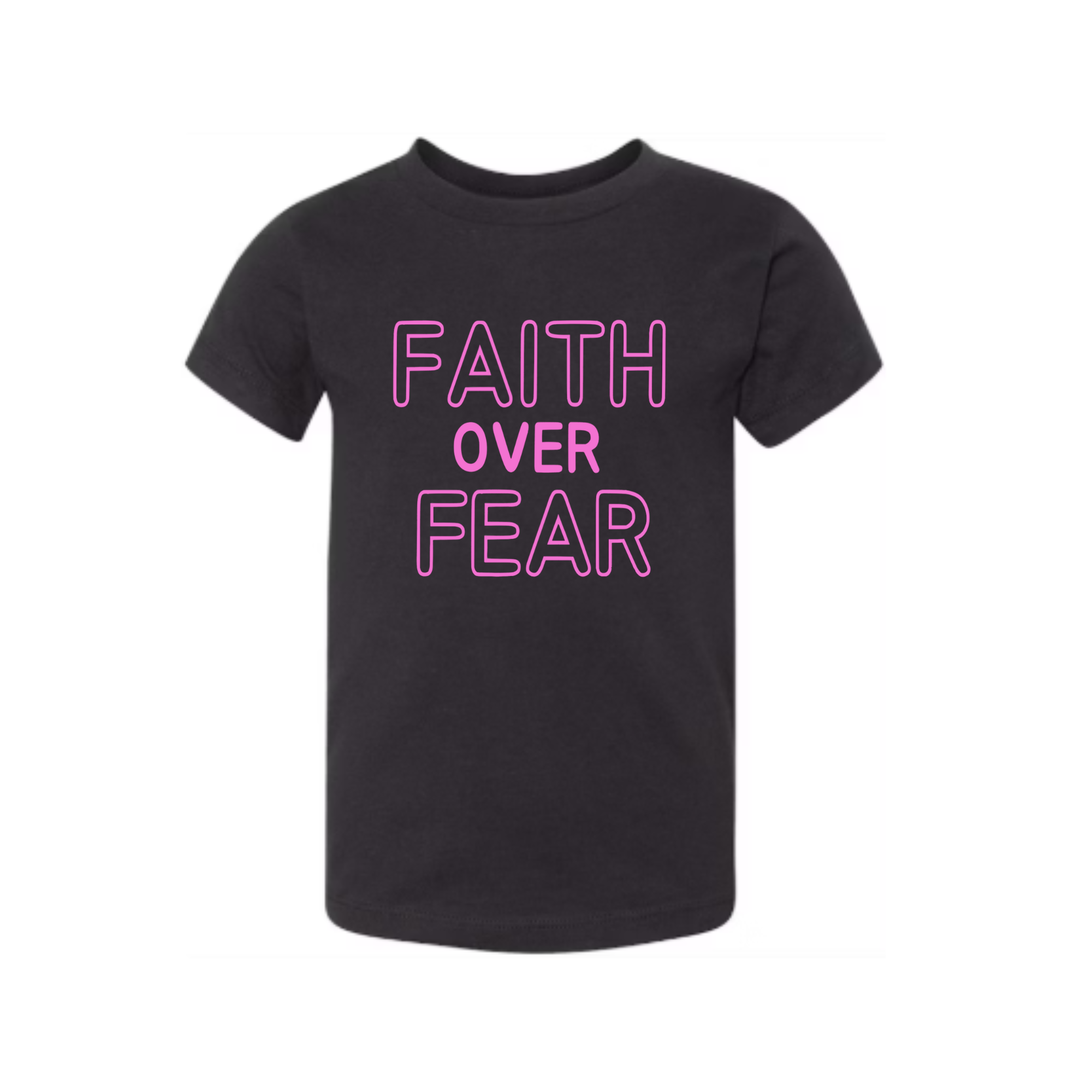 FAITH OVER FEAR (Toddler Jersey Short-Sleeve T-Shirt Bella + Canvas)