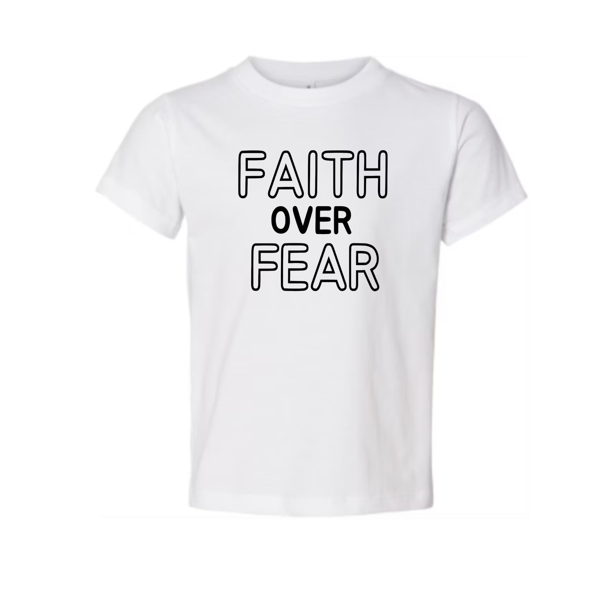 FAITH OVER FEAR (Toddler Jersey Short-Sleeve T-Shirt Bella + Canvas)