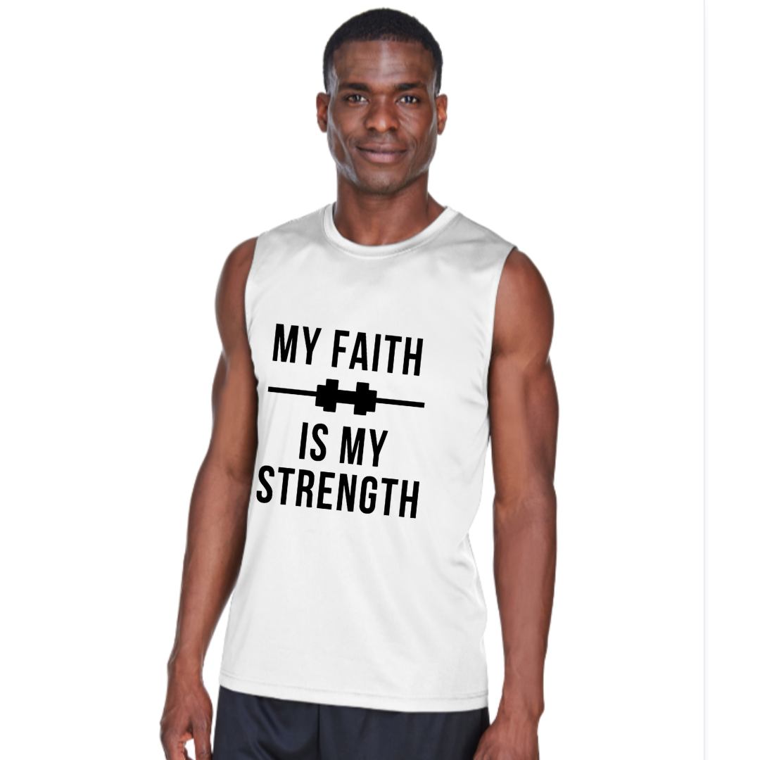 My Faith Is My Strength- Men's Zone Performance Muscle T-Shirt