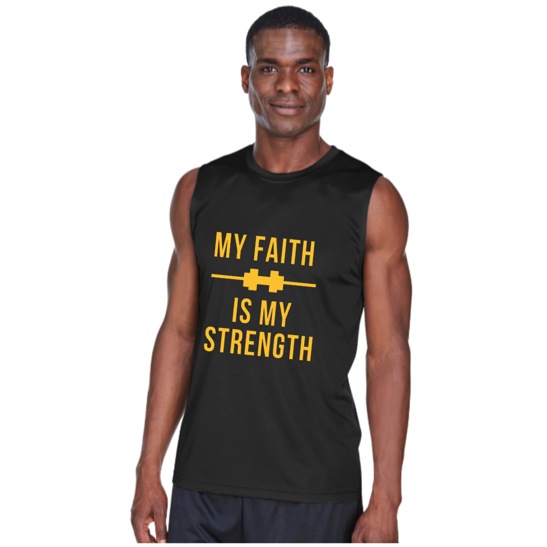 My Faith Is My Strength- Men's Zone Performance Muscle T-Shirt