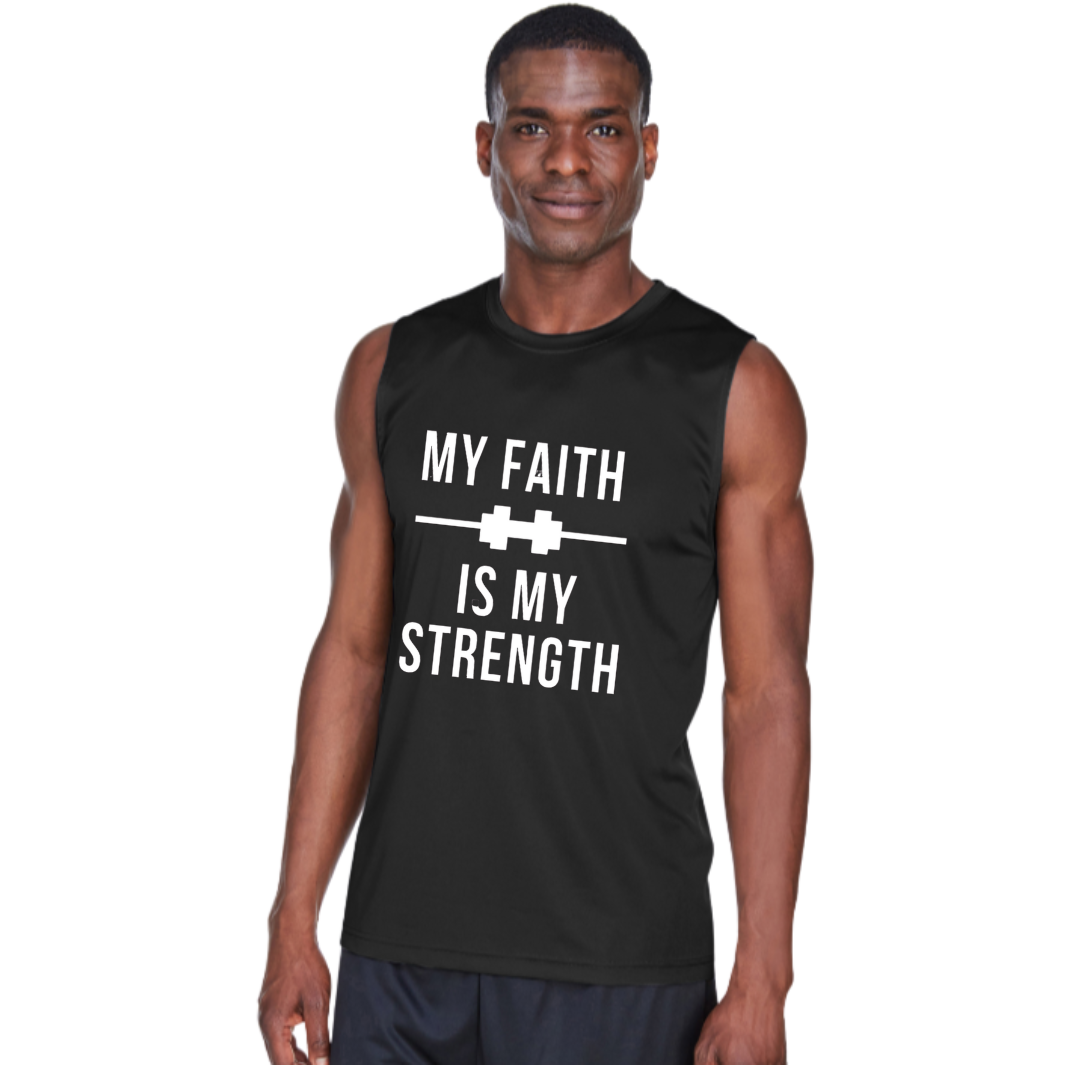 My Faith Is My Strength- Men's Zone Performance Muscle T-Shirt