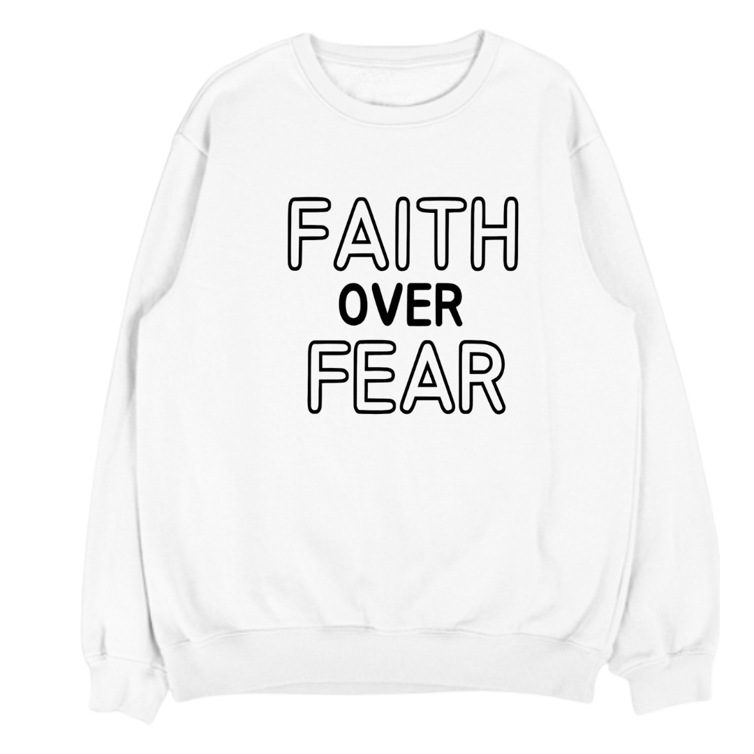 FAITH OVER FEAR- UNISEX FLEECE CREWNECK