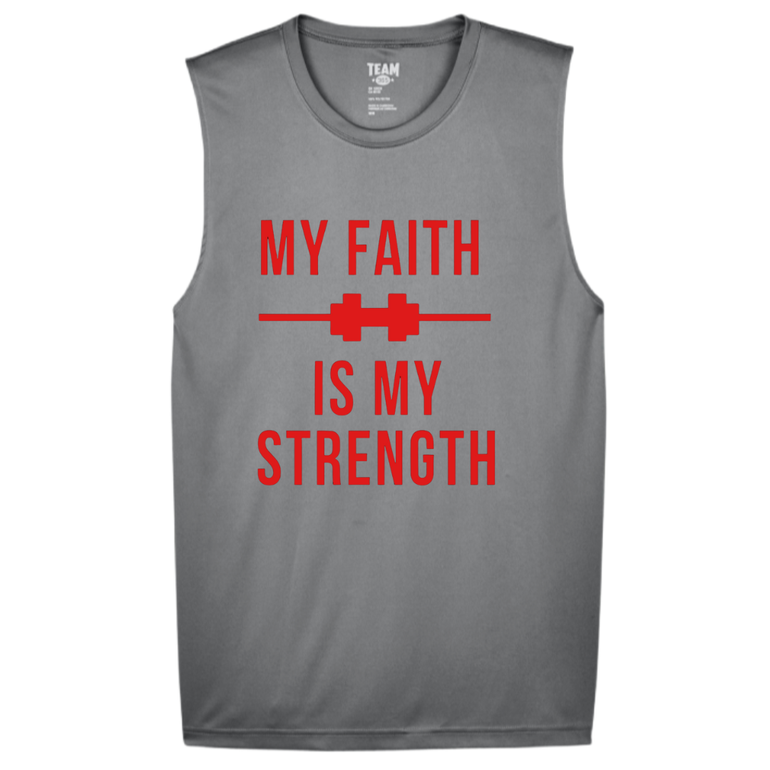My Faith Is My Strength- Men's Zone Performance Muscle T-Shirt