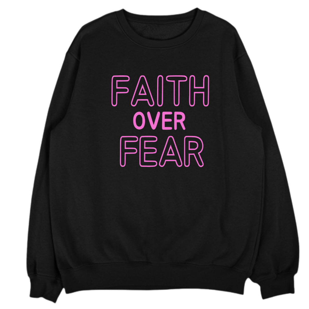 FAITH OVER FEAR- UNISEX FLEECE CREWNECK
